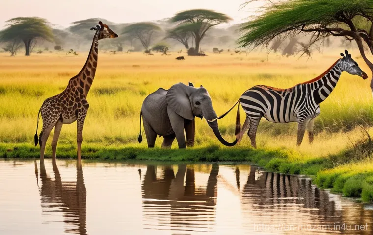 모잠비크에서 추천하는 가족 여행지 - **Prompt: Family Safari Adventure in Gorongosa National Park, Mozambique**
    A vibrant, sun-drench...